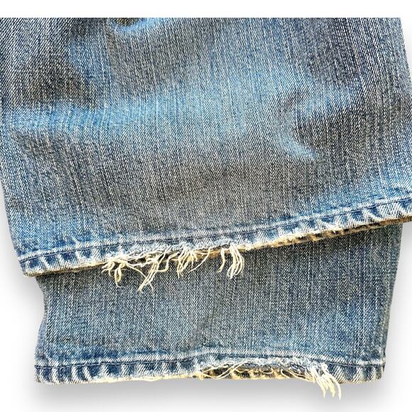 Citizens of Humanity Evans Relaxed Button Fly Jeans Distressed Medium Wash EUC - Picture 5 of 11